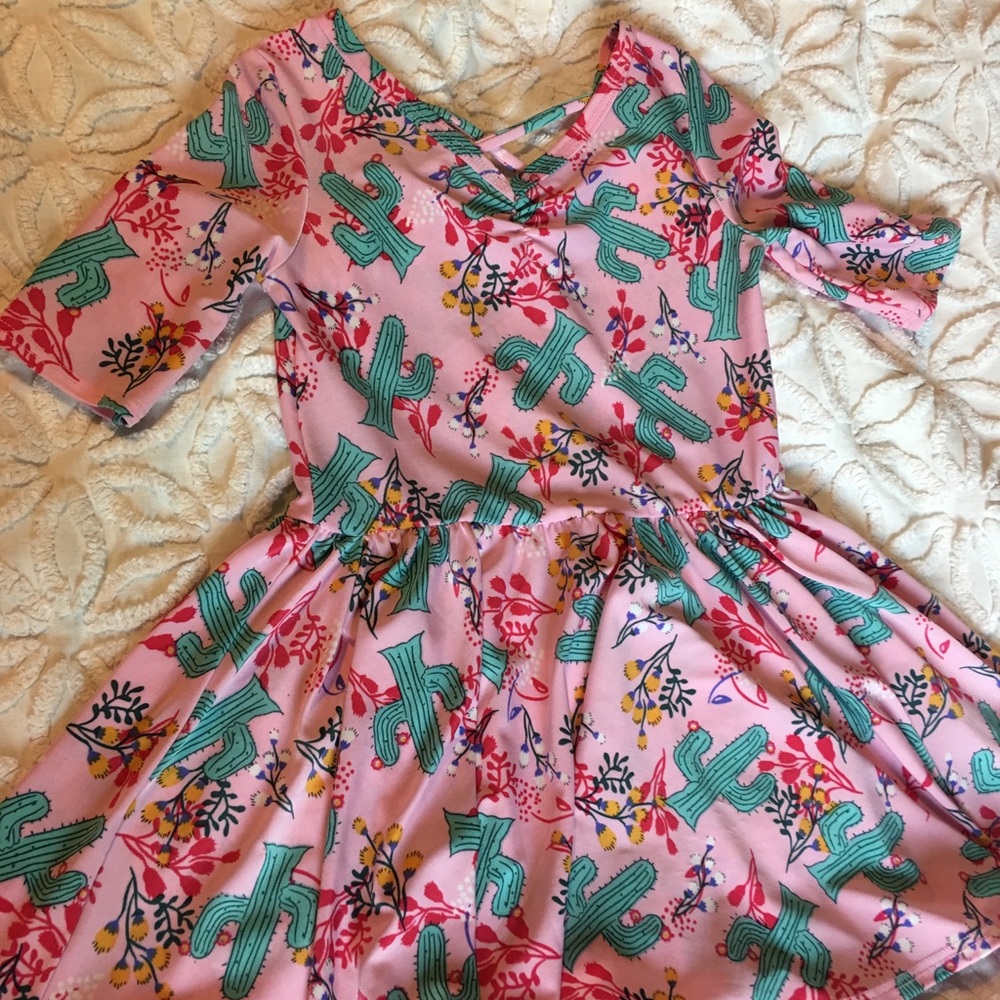 Dot Dot Smile 2T EUC ballerina cacti dress